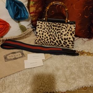 SOLD Gucci mini nymphaea pony hair bamboo